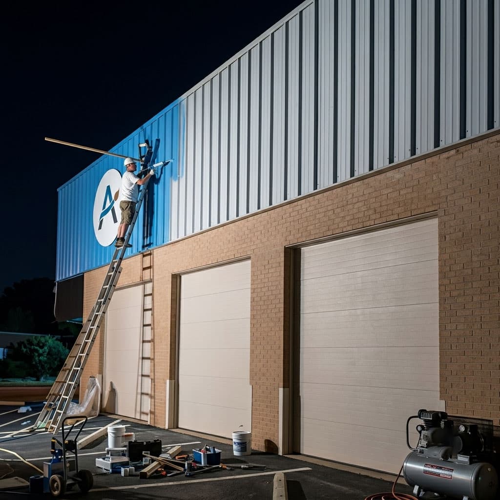 Airless Siding Spray Painting